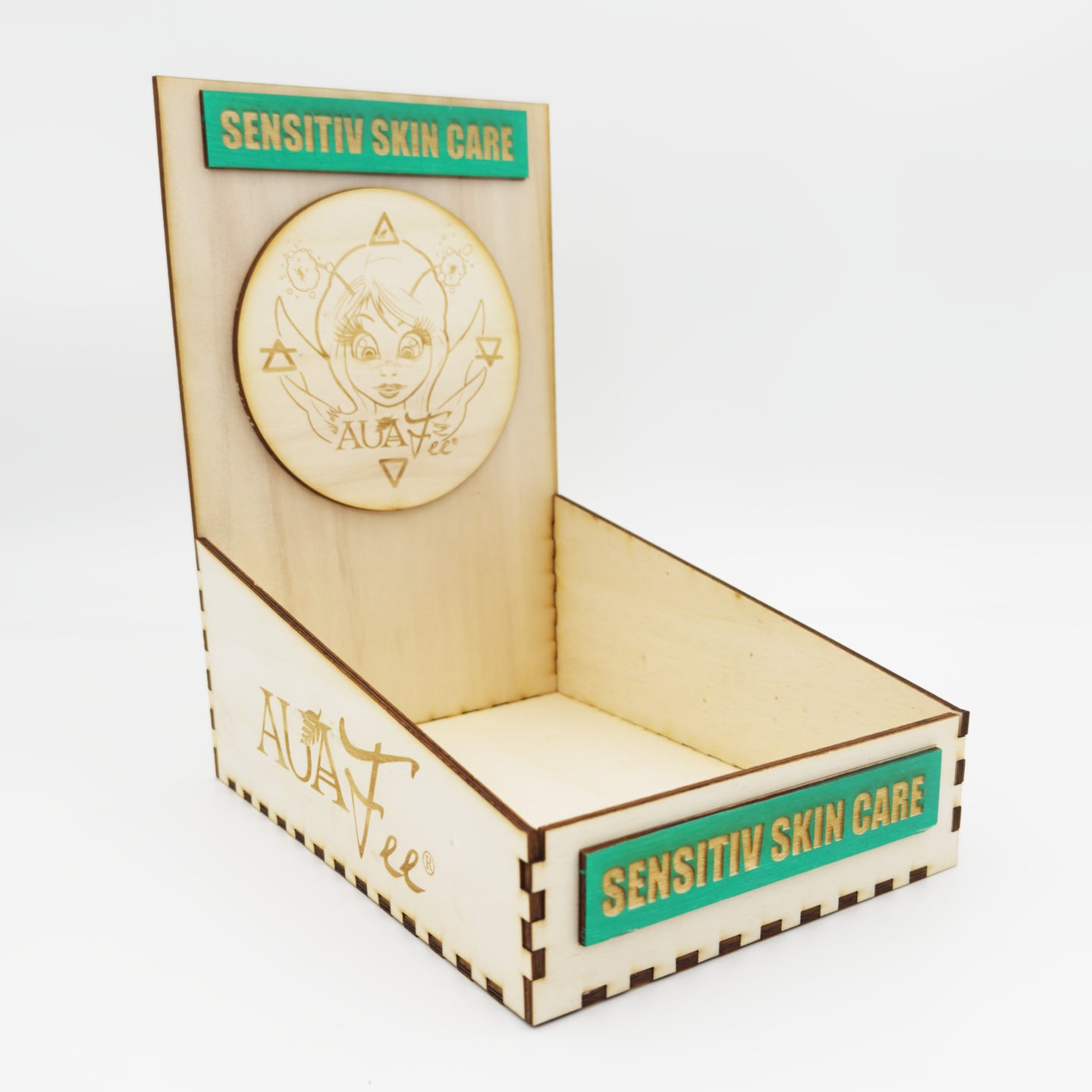 AUA’Fee® SENSITIV SKIN CARE Display Holz Box leer